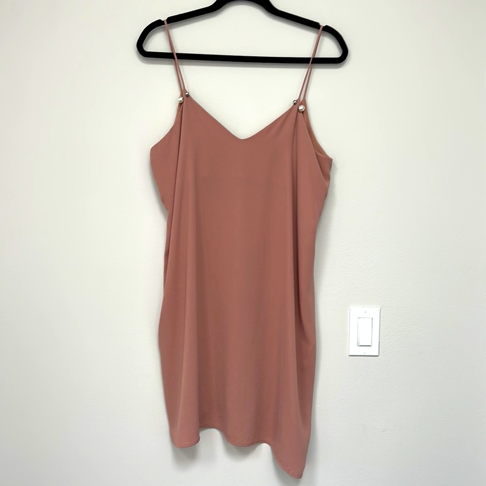 Zara Slip Dress Size Large Blush Pink